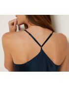 Parelachtig hemdje in marineblauw