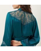 Entenblaues Negligé mit Sentimentmotiv