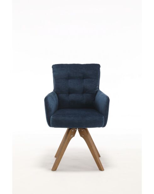 Lot de 2 fauteuils Saint Tropez bleus - 60x92x67 cm