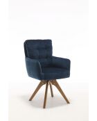 Set van 2 blauwe Saint Tropez fauteuils - 60x92x67 cm