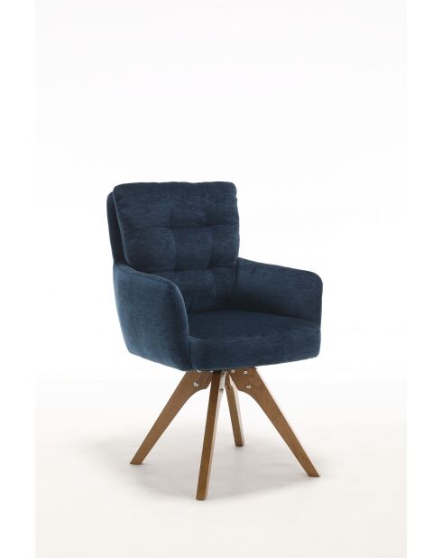 Lot de 2 fauteuils Saint Tropez bleus - 60x92x67 cm