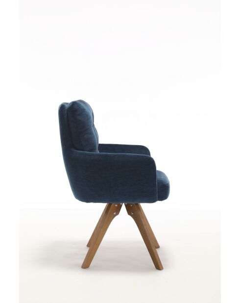 Lot de 2 fauteuils Saint Tropez bleus - 60x92x67 cm