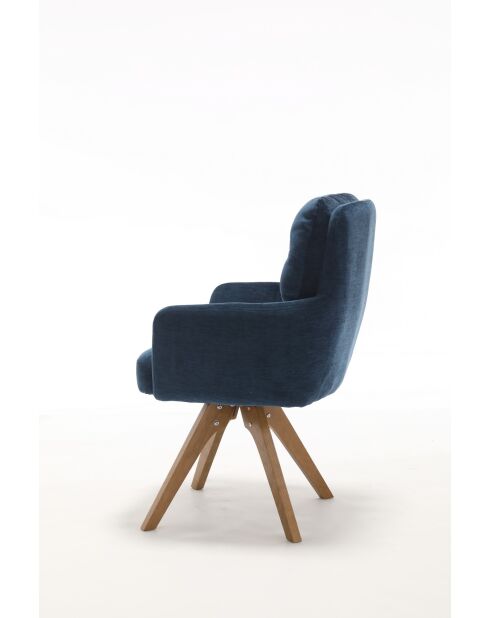 Lot de 2 fauteuils Saint Tropez bleus - 60x92x67 cm