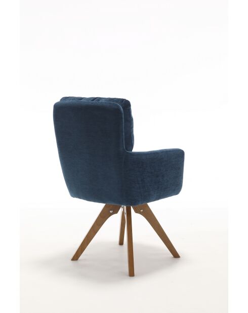 Lot de 2 fauteuils Saint Tropez bleus - 60x92x67 cm