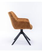 Lot de 2 fauteuil Soller noir curry - 63x82x60 cm