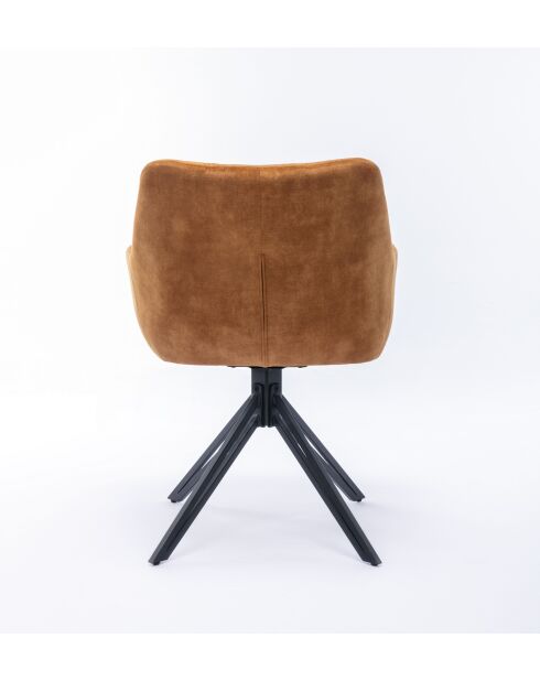 Lot de 2 fauteuil Soller noir curry - 63x82x60 cm