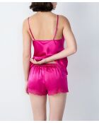 Korte broek met melkachtige orchideeën