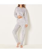 Pigiama due pezzi stampato blu Olann