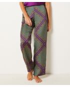 Maia Hose mit grünem Hintergrunddruck