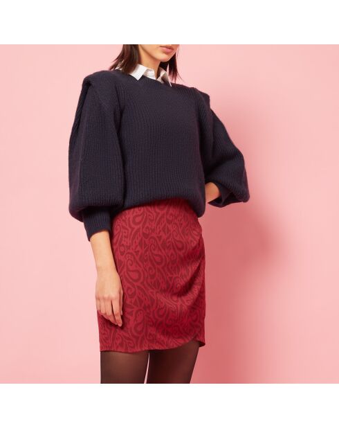 Jupe Romania imprimée fond brique