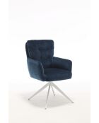 Lot de 2 fauteuils Saint Tropez bleu - 60x92x67 cm