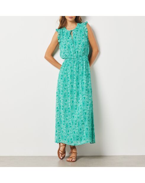 Maria-jurk gedrukt op een groene achtergrond