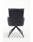 Lot de 2 fauteuils Monaco b gris noir foncé - 59x92x68 cm