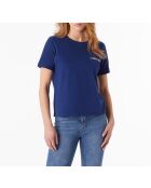 Marineblaues Seiden-T-Shirt