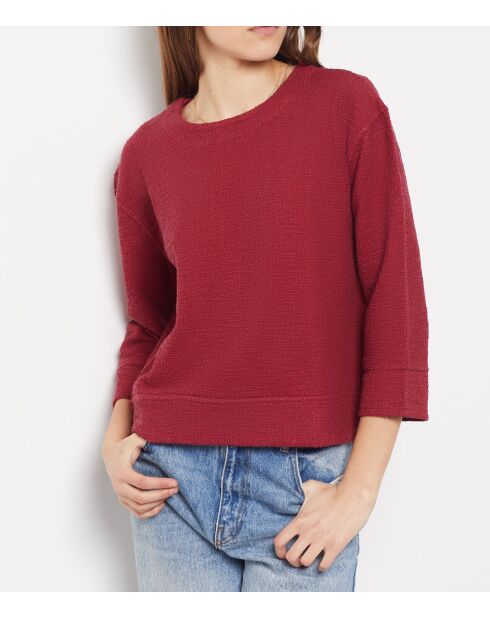 Aaron bordeauxrood T-shirt