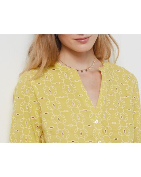 Sonnengelbes Hemd Leon mit Stickerei