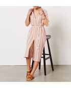 Mehrfarbiges figurgraues Kleid