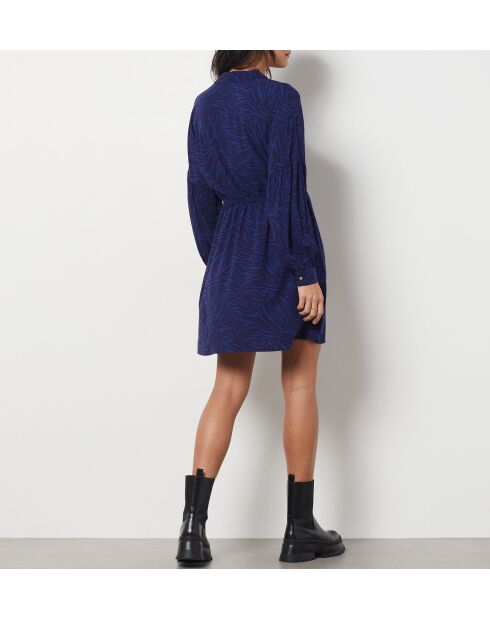 Rachelle blaugrünes Druckkleid