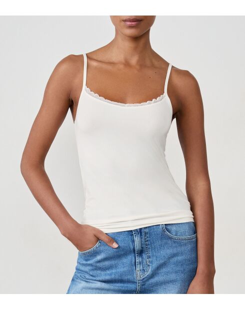 Camisola Warm Me Up Lace en color crudo