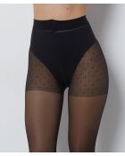 Collant 15D Ventre Plat Couture noir