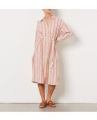 Mehrfarbiges figurgraues Kleid