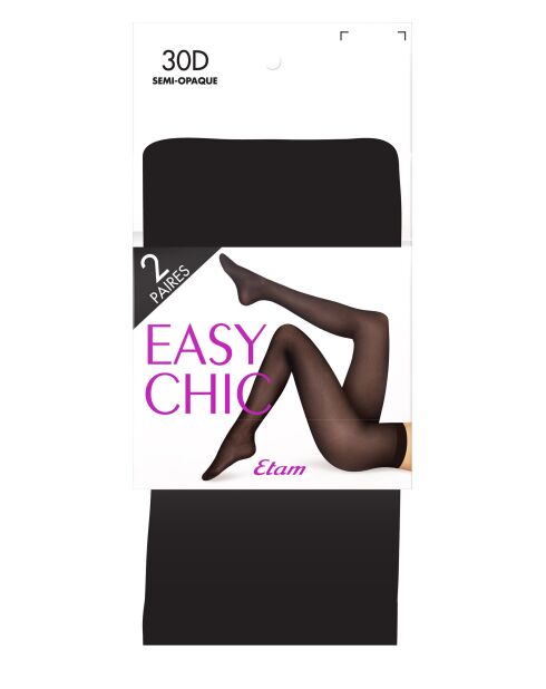 30D Easy Chic 2PP zwarte panty