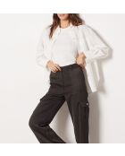 Pantaloni Renys marrone scuro