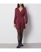 Orelie bordeauxrode jurk