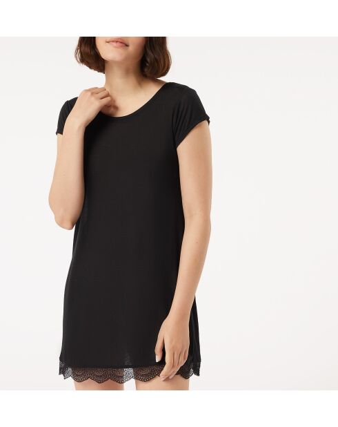 Big T Warm Day schwarzes Nachthemd