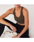 Olijf kaki Podium tanktop