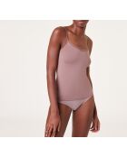 Warm Me Up Top mit Spitze taupe