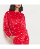 Vikacha roter zweiteiliger Pyjama