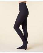 Erynn Grey Gerippte schwarze Strumpfhose
