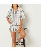 Camicia Kaitlin stampata su fondo bianco