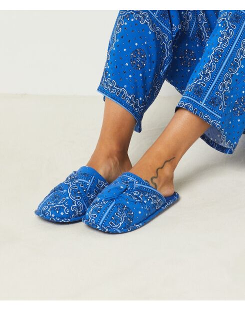 Mules jazzy de color azul real