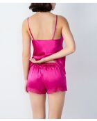 Korte broek met melkachtige orchideeën