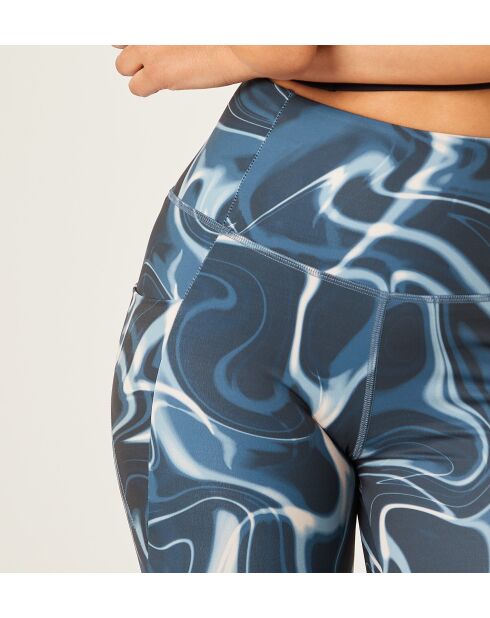 Legging Match imprimé bleu vert