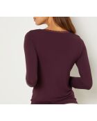 Warm Me Up Lace T-shirt bordeaux granaat