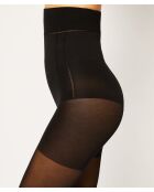 30D zwarte panty met hoge taille