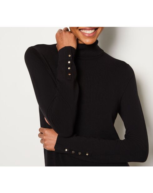 Schwarzer Rollkragenpullover Criss