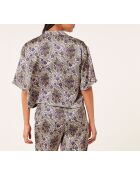 Reeva Shirt mit lila Hintergrundprint