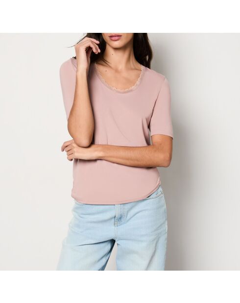 Violettes Warm Me Up Spitzen-T-Shirt