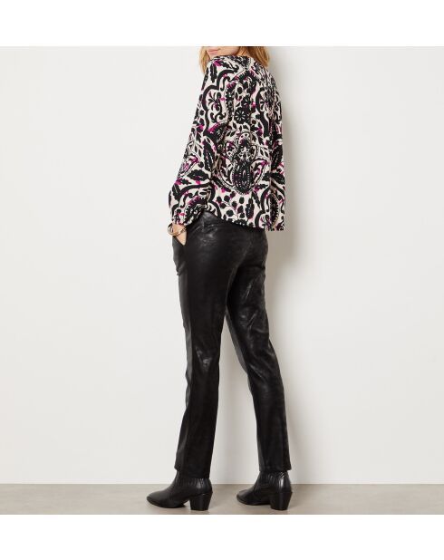 Noco shirt bedrukt blauwgroen