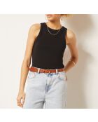 Camiseta negra sin mangas Steffie