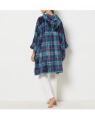 Marineblauwe poncho Jadden