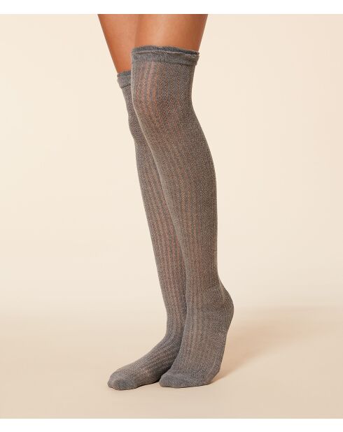 Calzini da gamba Pointelle Charcoal