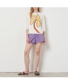 Ecrufarbener Carmen-Pap-Pullover