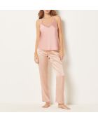 Klaare poederroze driedelige pyjama