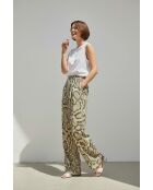 Pantalon en lin mélangé Aurore kaki clair