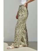 Pantalon en lin mélangé Aurore kaki clair